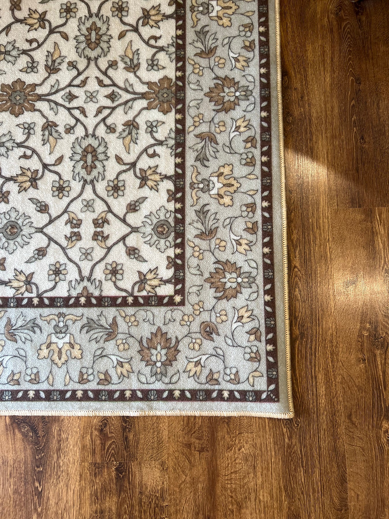 Vintage Kashan Area Rug in Sage Green