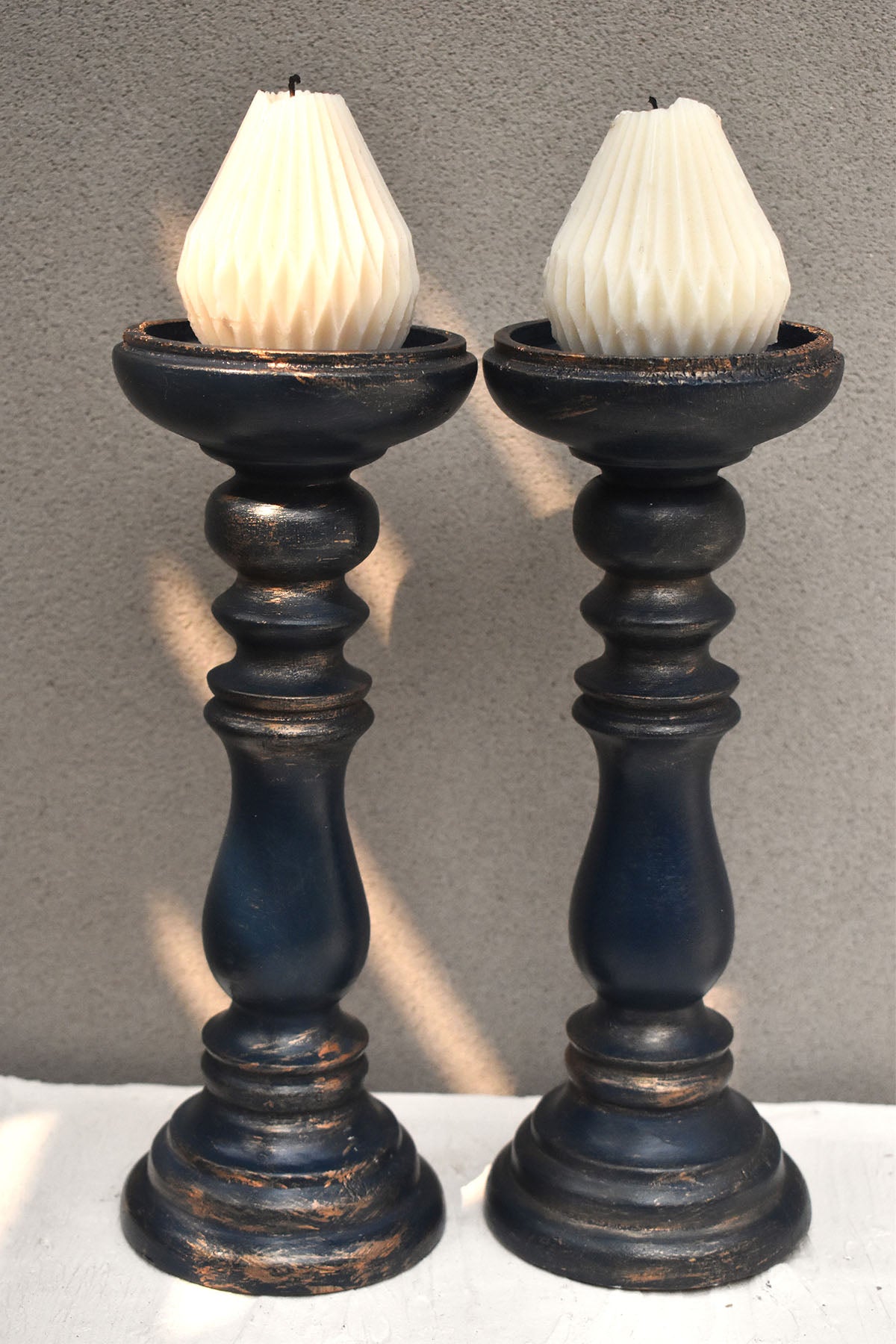 Pine Candle Holders