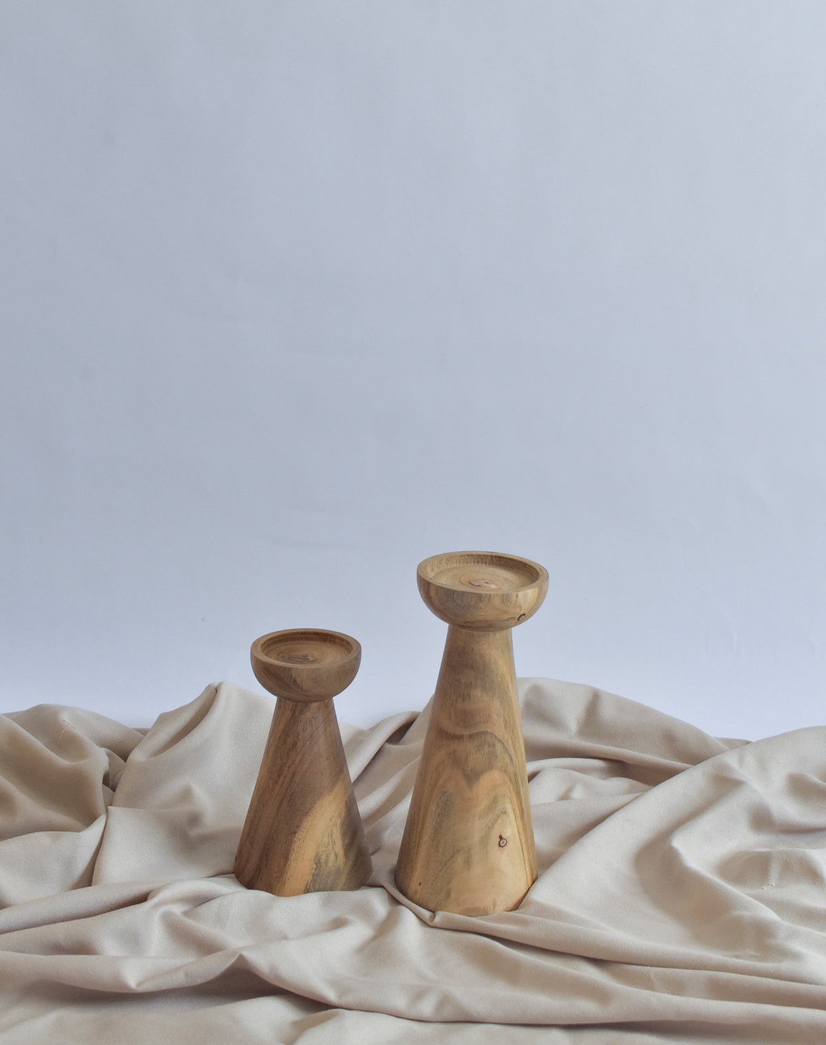 Cone Shaped Candle Holder in English Chestnut