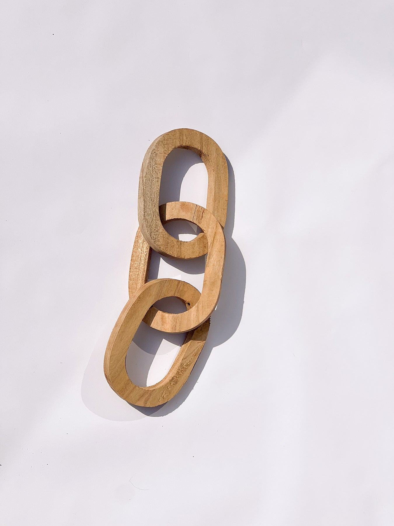 Hand Crafted Wooden Chain Link Chunky