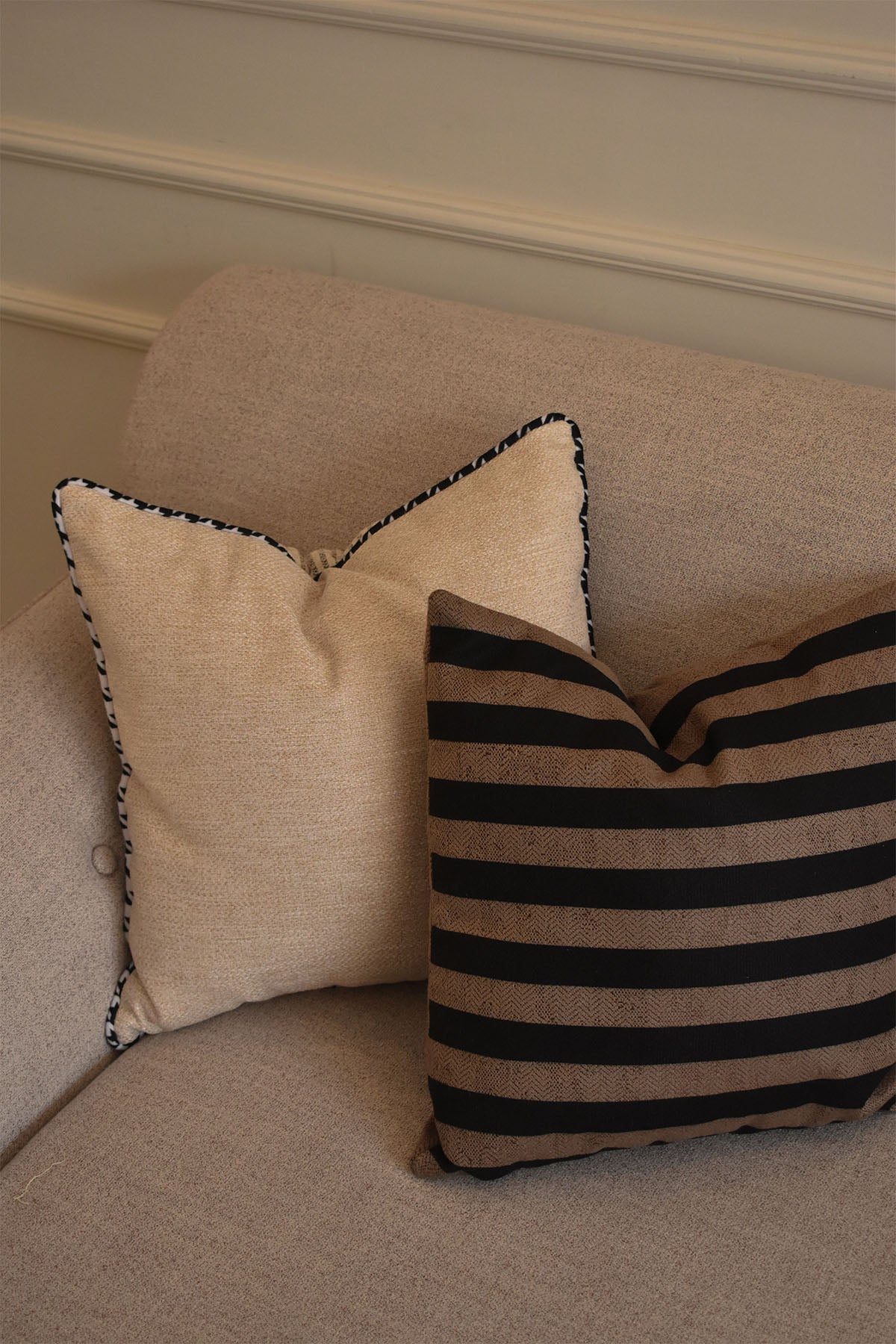 Striped Printed Cushion Cover