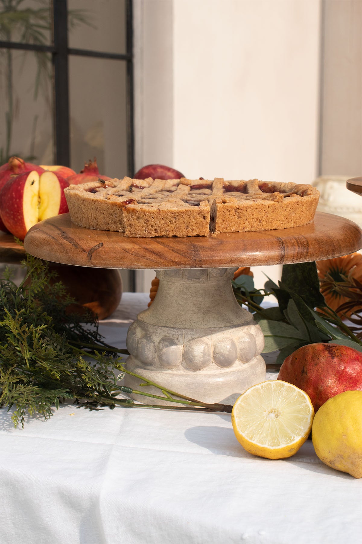 Peach Acacia Cake Stand