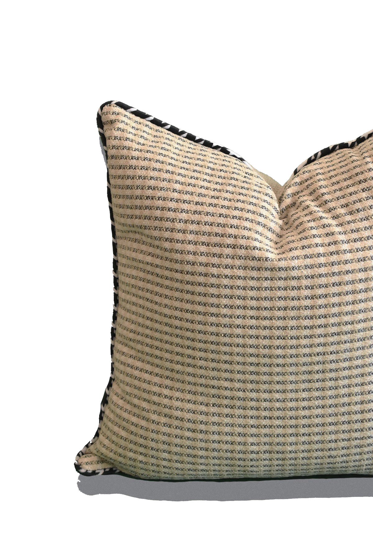 Houndstooth Trim Double Sided Cushion Cover