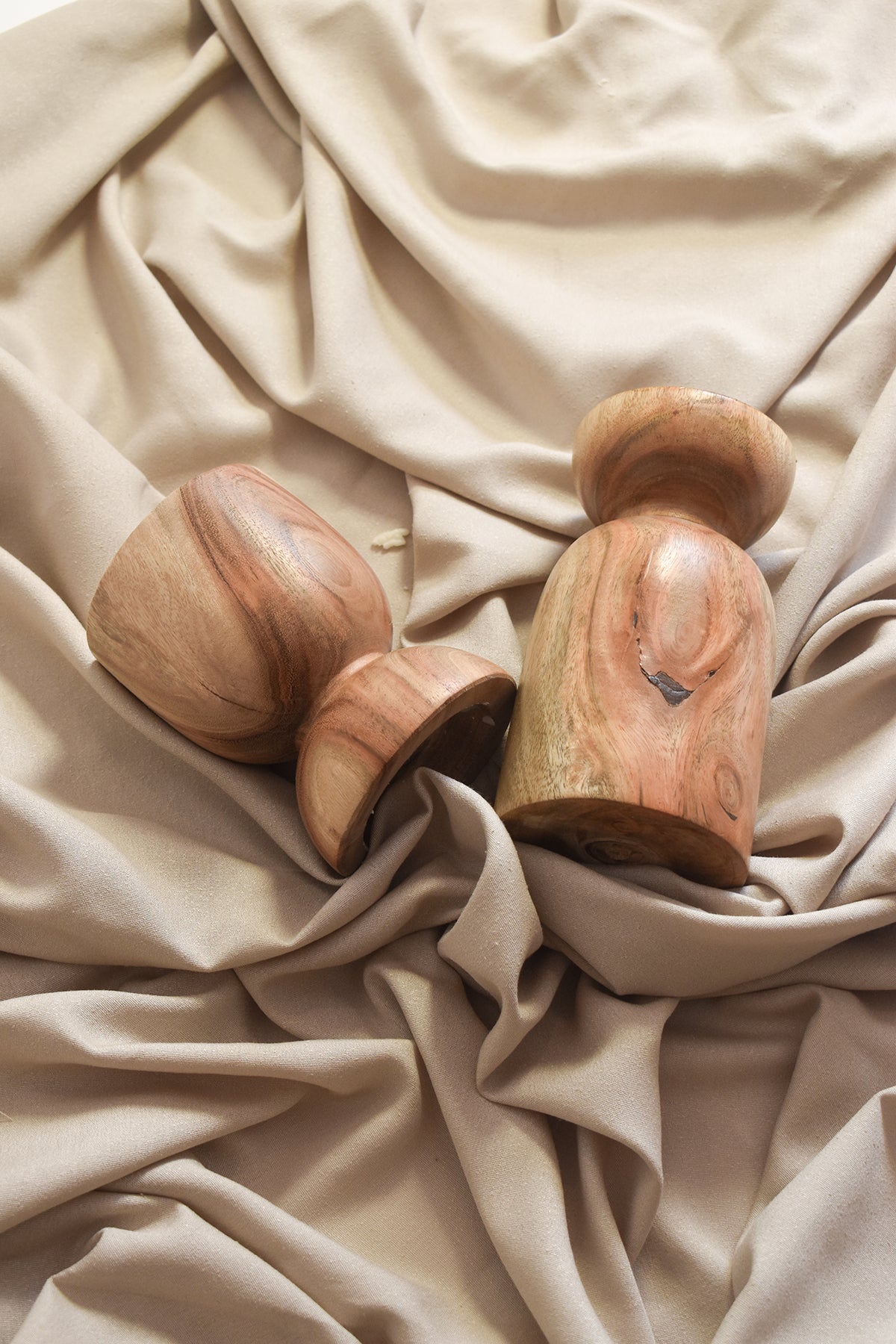 Treek Candle Holder in Golden Oak