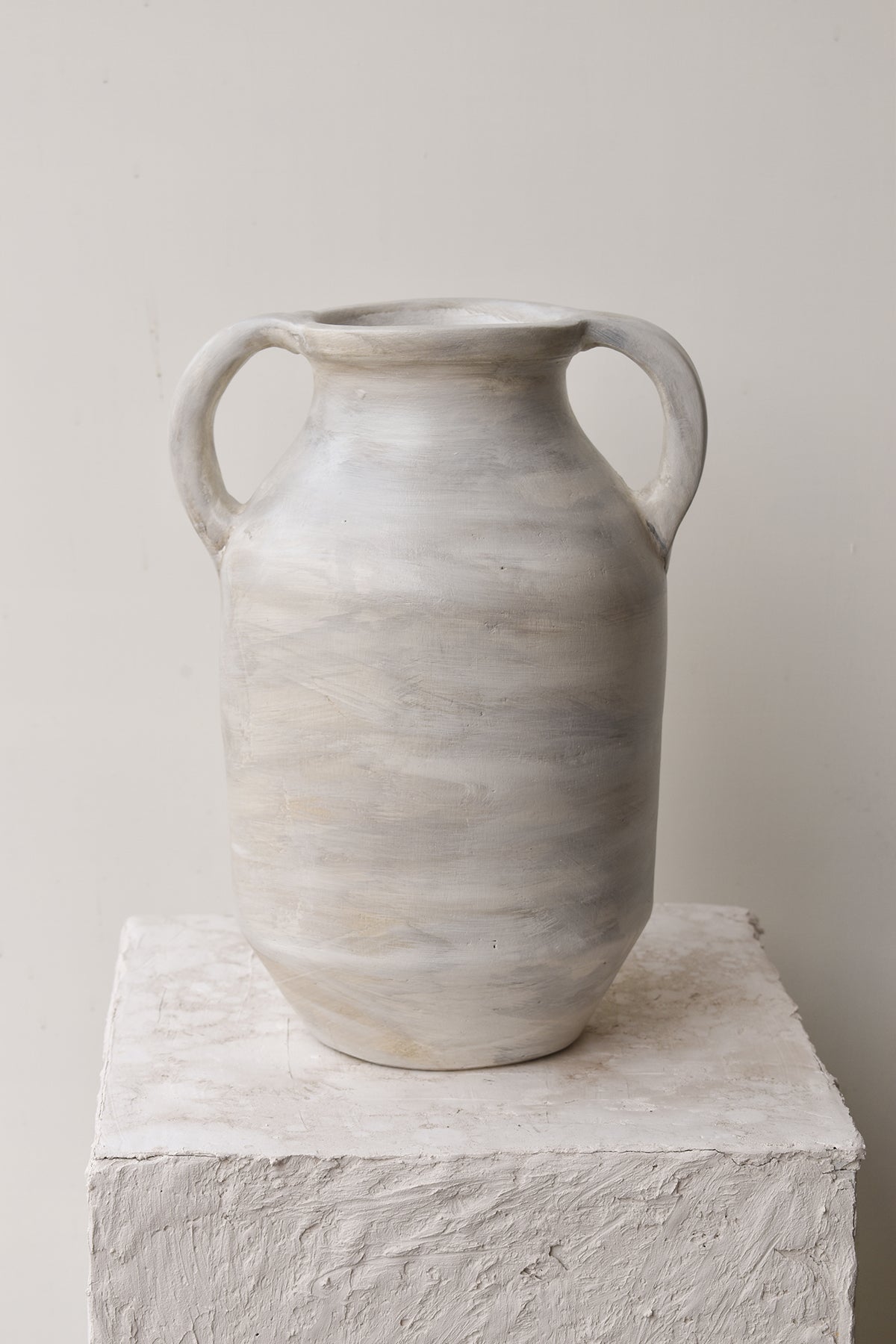 White Rustic Vase