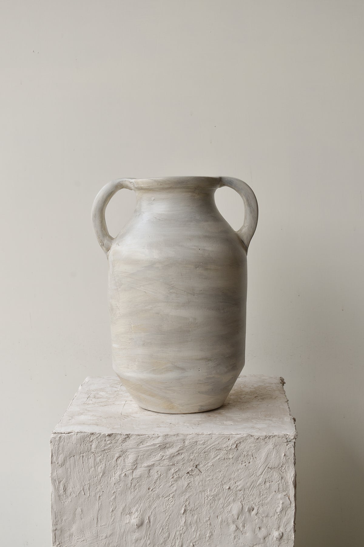 White Rustic Vase